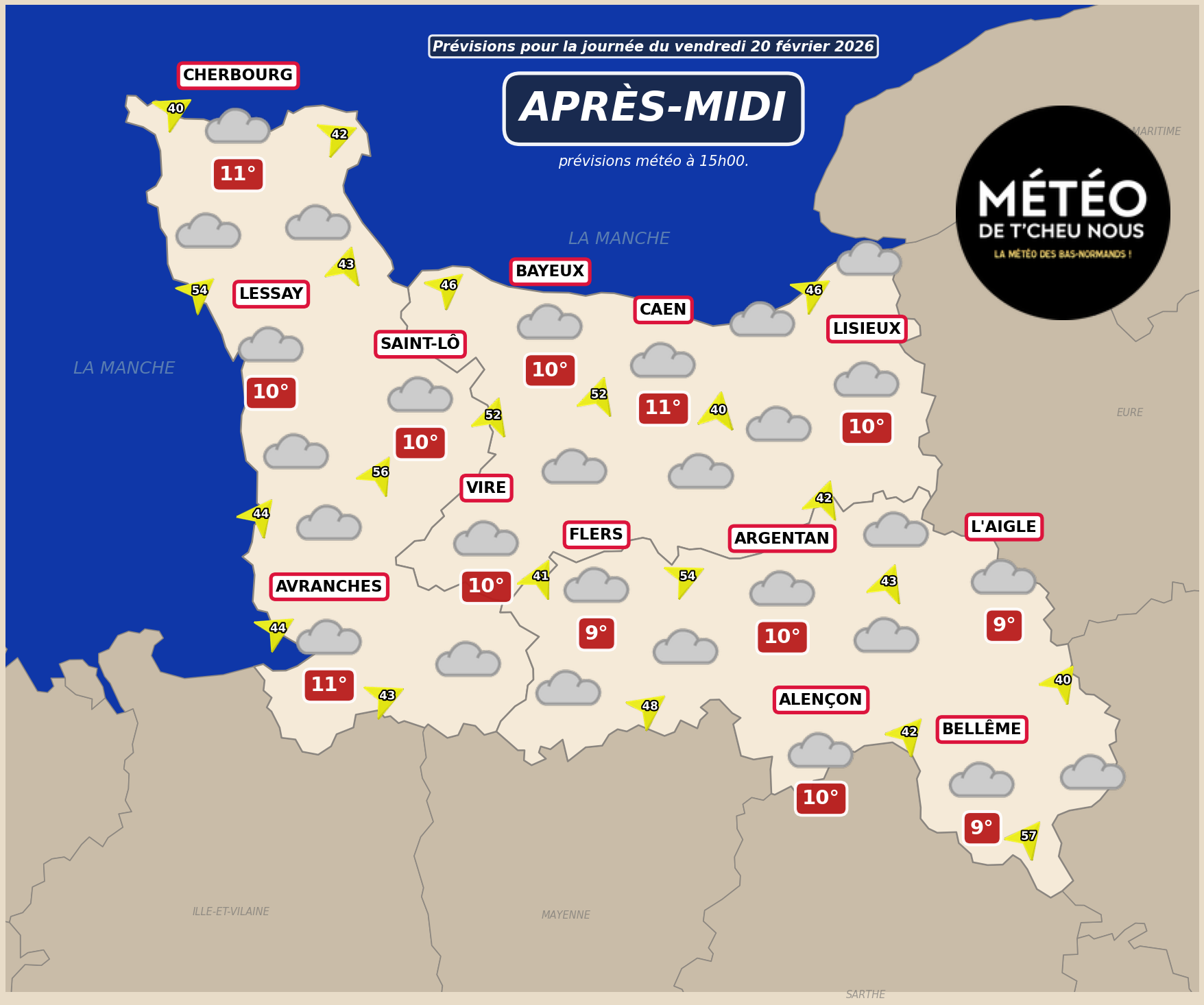 Prévisions Après-midi
