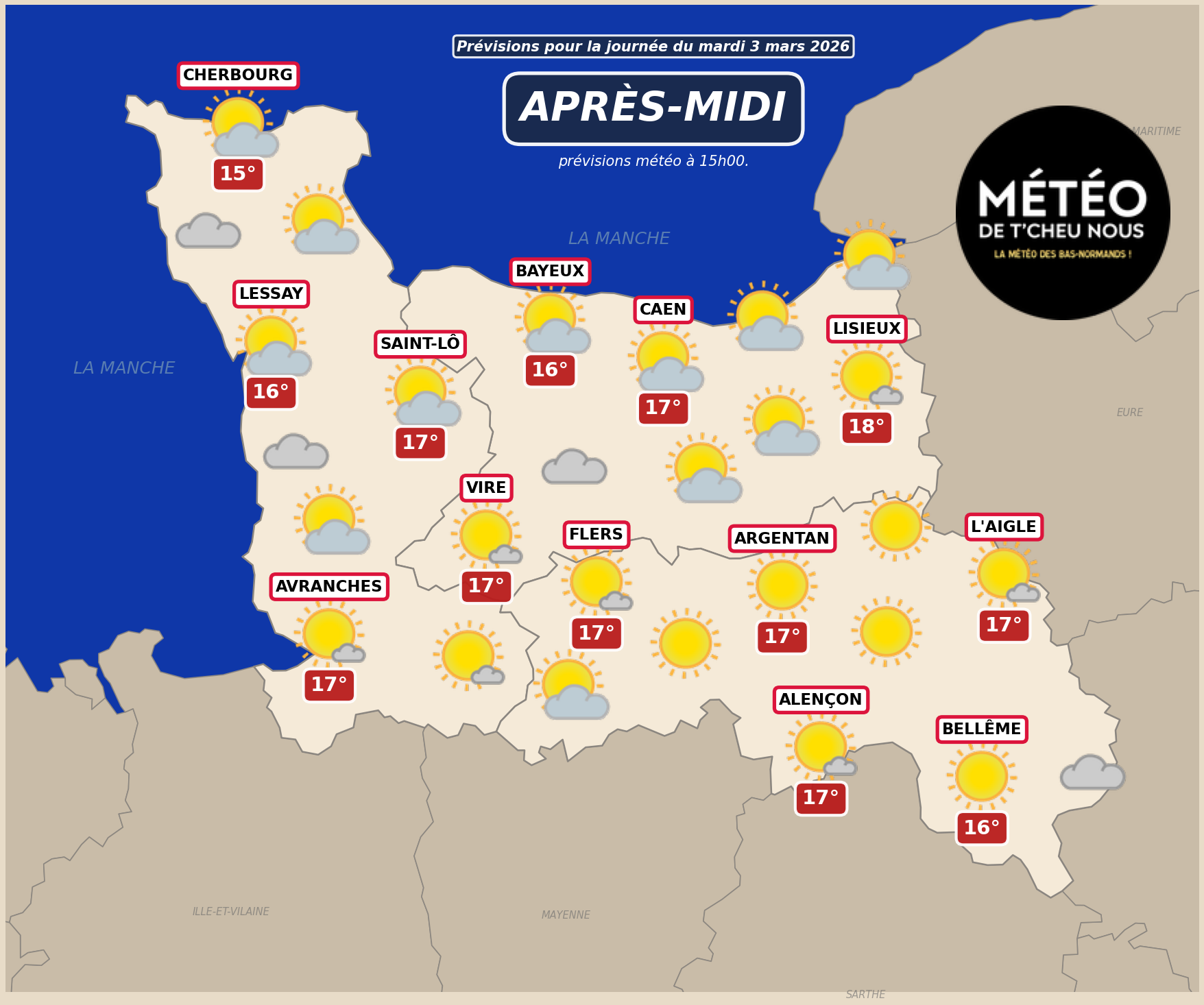 Prévisions Après-midi